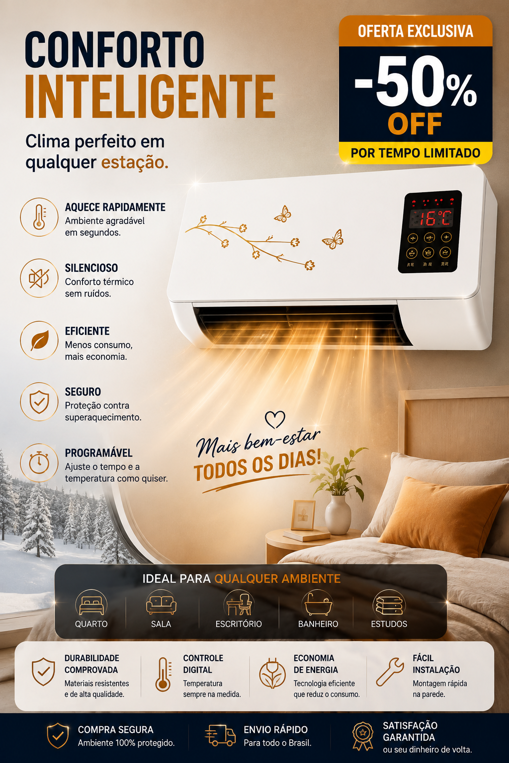 DualTemp - Ventilax Portátil, Potente y Económico 50% OFF