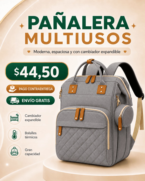 Bolso Pañalera Multiusos Con Cuna Portátil 💼👶 - COMPRALIA